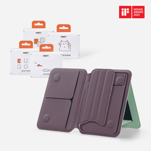 Snap Flow For Phones MC002 Note Stand + 1 Notepad Set* Peppermint x Blueberry