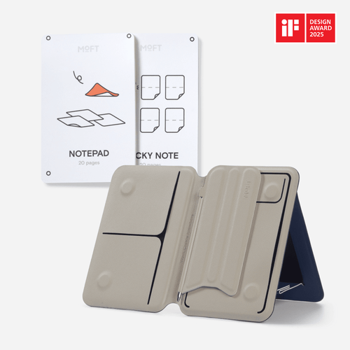 Snap Flow For Phones MC002 Note Stand Navy Blue x Beach White