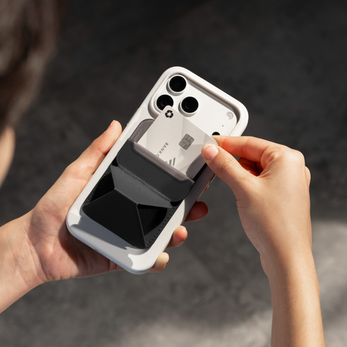 Trackable Snap-on Phone Stand & Wallet